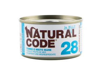 NATURAL CODE GATTO LATTINA (28) ADULTO TONNO & MISTO MARE 85 GR