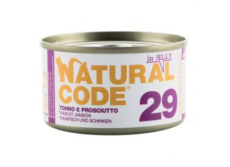 NATURAL CODE GATTO LATTINA (29) ADULTO TONNO & PROSCIUTTO 85 GR     TEMPORANEAMENTE MANCANTE DALL'AZIENDA PRODUTTRICE