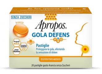 Apropos Gola Defens Pro Gusto Arancia Senza Zucchero 20 Pastiglie