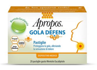 Apropos Gola Defens Pro Gusto Mentolo ed Eucaliptolo 20 Pastiglie