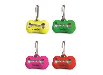 CAMON CANE DISPENSER SACCHETTI IGIENICI IN SILICONE CON ROTOLO (20 PZ) COLORI ASSORTITI