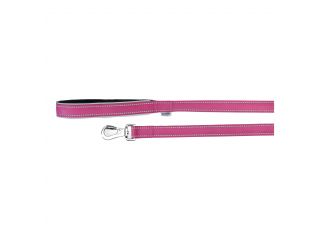 CAMON CANE GUINZAGLIO IN NEOPRENE "REFLEX" CON MANIGLIA 20 MM x 120 CM FUCSIA