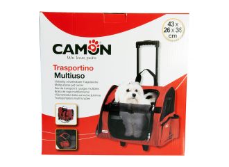 CAMON TRASPORTINO TROLLEY "MAX" 43x26x36 CM ROSSO