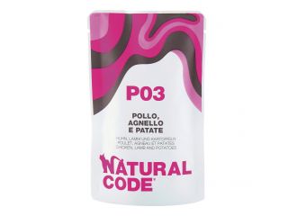 NATURAL CODE GATTO BUSTA (P03) ADULTO POLLO, AGNELLO & PATATE 70 GR