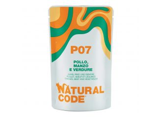 NATURAL CODE GATTO BUSTA (P07) ADULTO POLLO, MANZO & VERDURE 70 GR