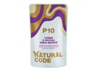 NATURAL CODE GATTO BUSTA (P10) ADULTO TONNO & PICCOLI PESCI BIANCHI 70 GR