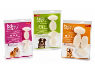 Kelly brush spugnetta abrasiva per cane di taglia small 8 pezzi