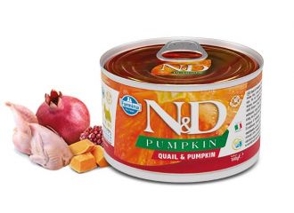 FARMINA CANE N&D PUMPKIN ADULTO MINI QUAGLIA & ZUCCA LATTINA 140 GR