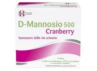 Matt divisione pharma d-mannosio 500 cranberry 12 bustine