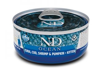 N&d cat ocean codfish & shrimps & pumpkin kitten 80 g