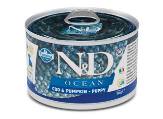 FARMINA CANE N&D OCEAN PUPPY MINI MERLUZZO & ZUCCA LATTINA 140 GR