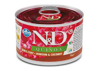 N&d dog quinoa skin & coat venison coconut 140 g