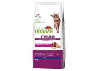 Natural trainer cat sp sterilized dry-c ham 10 kg