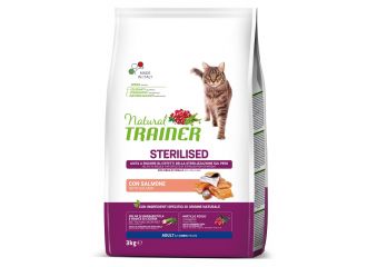 TRAINER GATTO NATURAL ADULTO STERILIZZATO SALMONE 3 KG