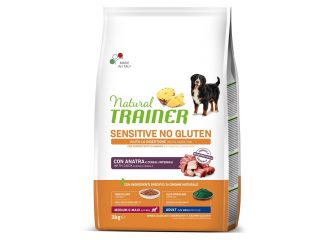 Natural trainer dog sensitive adult medium/maxi duck 3 kg no gluten