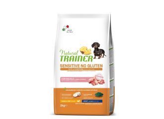 Natural trainer dog sensitive adult mini pork 2 kg no gluten