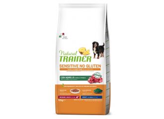 TRAINER CANE NATURAL SENSITIVE ADULTO MEDIUM&MAXI AGNELLO 12 KG