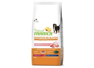 Natural trainer dog sensitive adult medium/maxi pork 12 kg no gluten