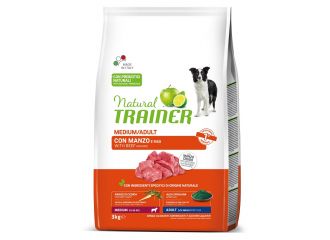 Natural trainer dog medium adult manzo riso 3 kg