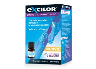 Excilor warts trattamento acido verruche flacone 4 ml + 32 tamponi di cotone monouso