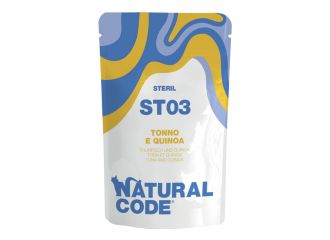 NATURAL CODE GATTO BUSTA (ST03) ADULTO STERILIZZATO TONNO & QUINOA 70 GR