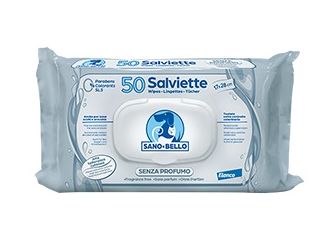 SANOeBELLO SALVIETTE DETERGENTI SENZA PROFUMO 50 PZ