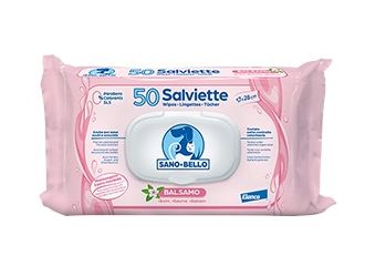 SANOeBELLO SALVIETTE DETERGENTI BALSAMO 50 PZ