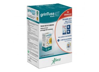 Grintuss adulti kit sciroppo con poliresin 180 g + golamir 2 act 20 compresse orosolubili