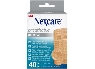 3M Nexcare Universal Cerotti Universal Breathable Assortiti 40 Pezzi