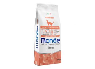 MONGE GATTO NATURAL SUPERPREMIUM ADULTO SALMONE 10 KG