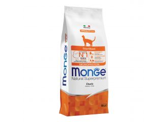 MONGE GATTO NATURAL SUPERPREMIUM ADULTO STERILIZZATO ANATRA 10 KG