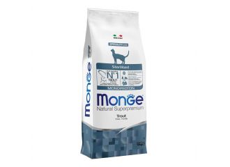 MONGE GATTO NATURAL SUPERPREMIUM ADULTO STERILIZZATO TROTA 10 KG