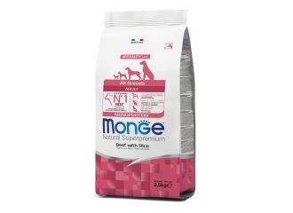 Monge dog all breeds manzo&riso 2,5 kg