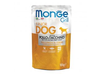 MONGE CANE GRILL BUSTA JUNIOR POLLO & TACCHINO 100 GR