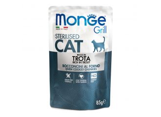 MONGE GATTO GRILL BUSTA ADULTO STERILIZZATO TROTA 85 GR