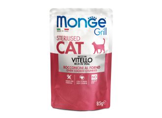 MONGE GATTO GRILL BUSTA ADULTO STERILIZZATO VITELLO 85 GR