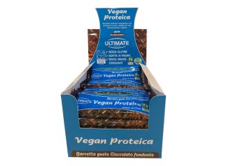 Ultimate barretta vegan proteica cioccolato fondente 24 x 40 g