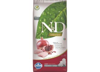 N&d prime dog chicken & pomegranate puppy medium/maxi 12 kg