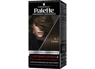 Schwarzkopf palette professional performance colorazione permanente per capelli tonalita' 4-1 castano 170 g