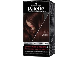 Schwarzkopf palette professional performance colorazione permanente per capelli tonalita' 4-2 castano mogano 170 g