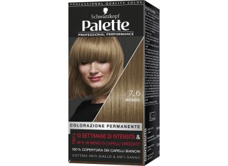 Schwarzkopf palette professional performance colorazione permanente per capelli tonalita' 7-6 biondo 170 g