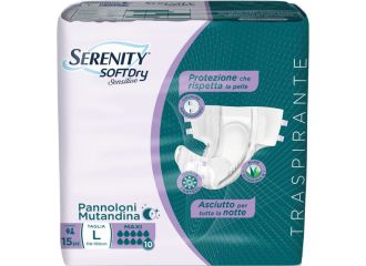 Serenity Soft Dry Sensitive Pannolone Mutandina Maxi Taglia L 15 Pezzi