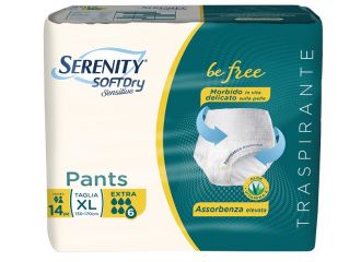 Serenity Soft Dry Sensitive Pants Extra Taglia XL 14 Pezzi