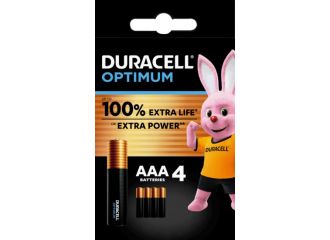 Duracell optimum aaa b4 4 pezzi