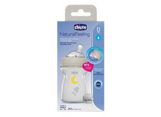 Chicco Biberon Natural Feeling 0M+ Vetro 250 ml