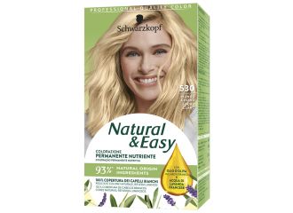 Schwarzkopf natural & easy colorazione 530 biondo chiaro 1 crema colorante 60 ml + 1 applicatore con emulsione rivelatrice 60 ml + 1 balsamo nutriente 22,5 ml