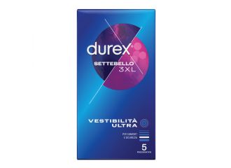 Durex Settebello 3XL Vestibilità Ultrasottile Preservativi 5 Pezzi