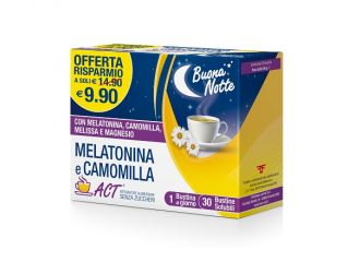 Melatonina act+camomilla 30 bustine