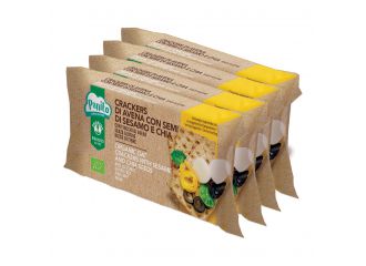 Panito crackers di avena con semi di sesamo e chia bio 4 pezzi da 35 g