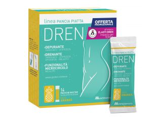 Pancia piatta dren ananas 14 bustine stick pack + torba drenante